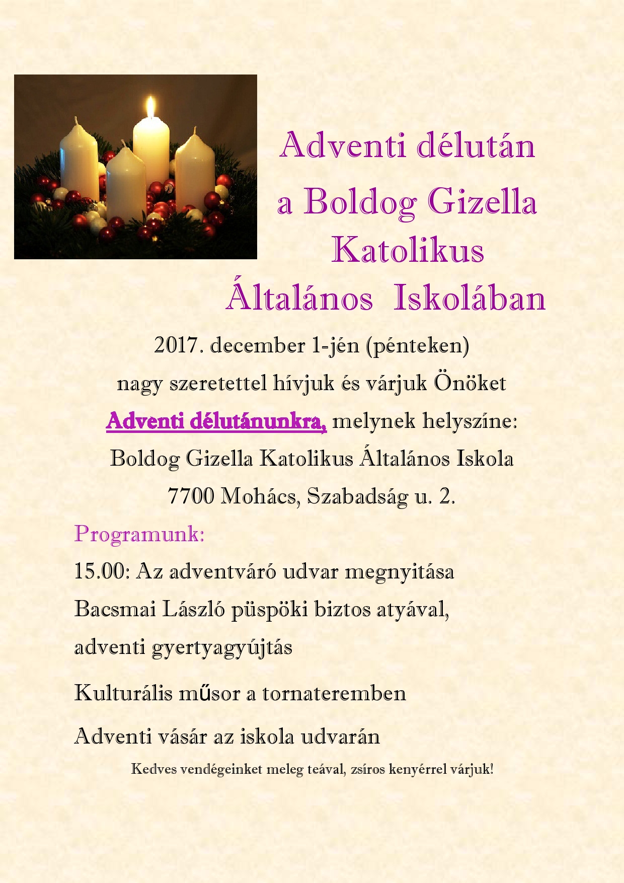 Adventi plakát